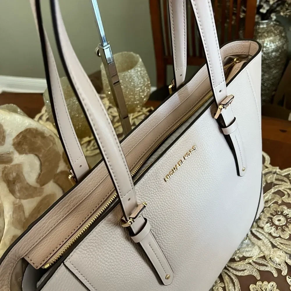 Michael Kors soft pink LG soft leather tote